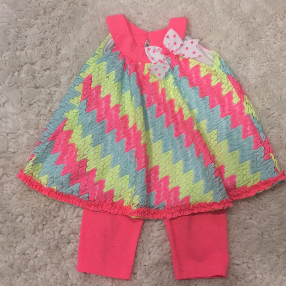 Toddler bright colored outfit